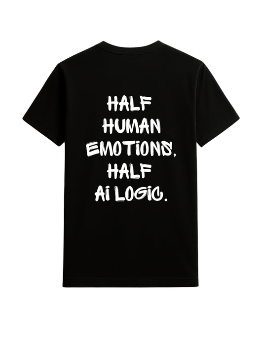 HALF HUMAN EMOTIONS. HALF AI LOGIC.